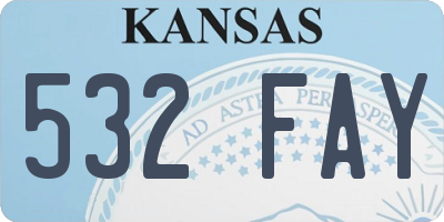 KS license plate 532FAY