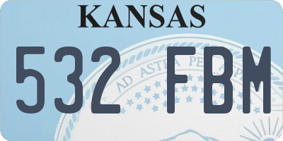KS license plate 532FBM