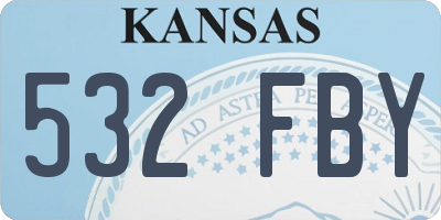 KS license plate 532FBY