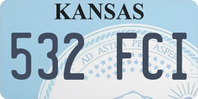 KS license plate 532FCI