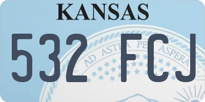 KS license plate 532FCJ