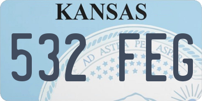 KS license plate 532FEG