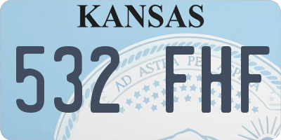 KS license plate 532FHF