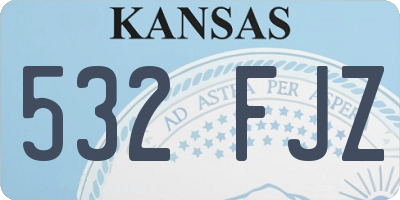 KS license plate 532FJZ