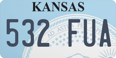 KS license plate 532FUA