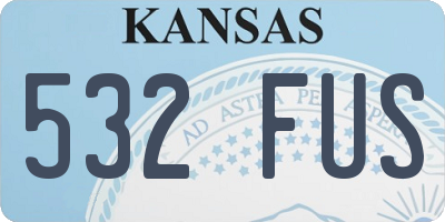 KS license plate 532FUS