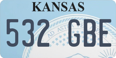 KS license plate 532GBE