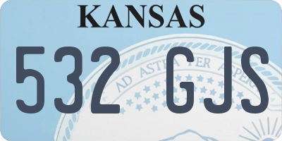 KS license plate 532GJS
