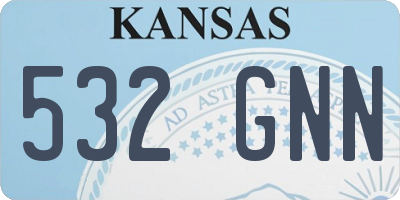 KS license plate 532GNN