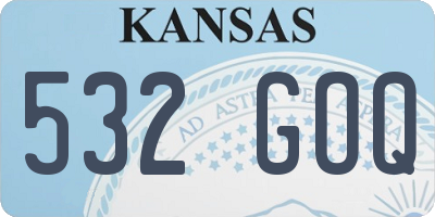 KS license plate 532GOQ