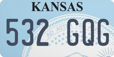 KS license plate 532GQG
