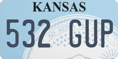 KS license plate 532GUP