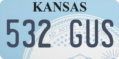 KS license plate 532GUS