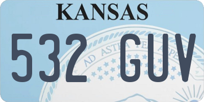 KS license plate 532GUV