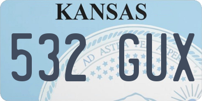 KS license plate 532GUX