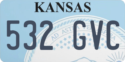 KS license plate 532GVC