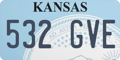 KS license plate 532GVE