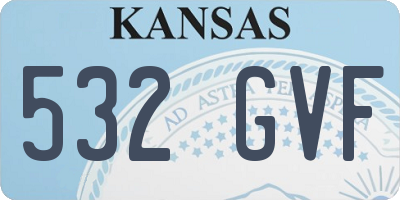 KS license plate 532GVF