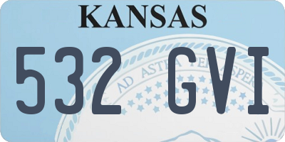 KS license plate 532GVI