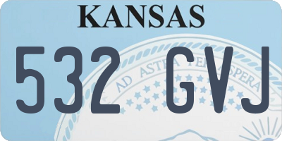 KS license plate 532GVJ