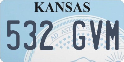 KS license plate 532GVM