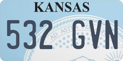 KS license plate 532GVN