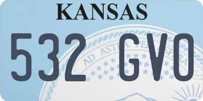 KS license plate 532GVO
