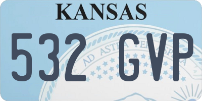 KS license plate 532GVP