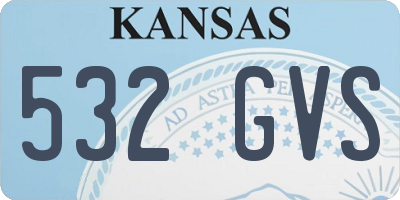 KS license plate 532GVS