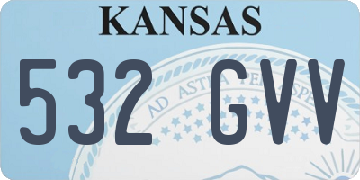 KS license plate 532GVV