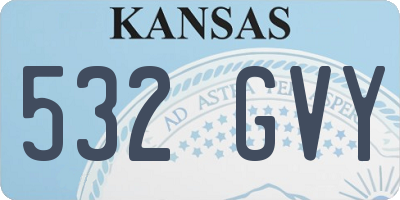 KS license plate 532GVY