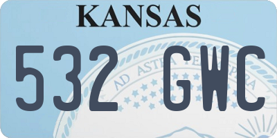 KS license plate 532GWC