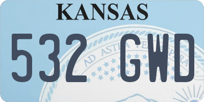 KS license plate 532GWD