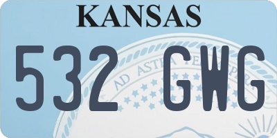KS license plate 532GWG