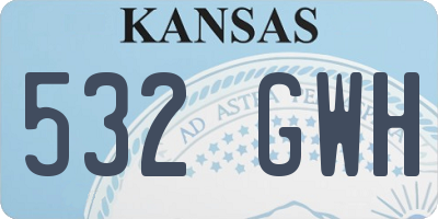 KS license plate 532GWH