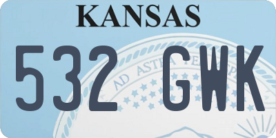 KS license plate 532GWK