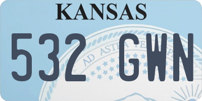 KS license plate 532GWN