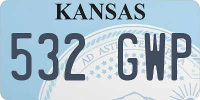 KS license plate 532GWP