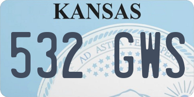 KS license plate 532GWS