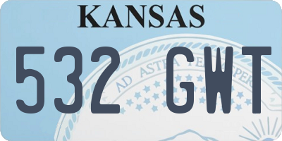KS license plate 532GWT
