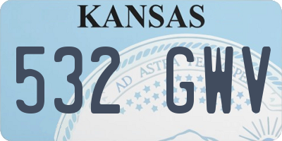 KS license plate 532GWV