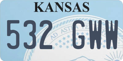 KS license plate 532GWW