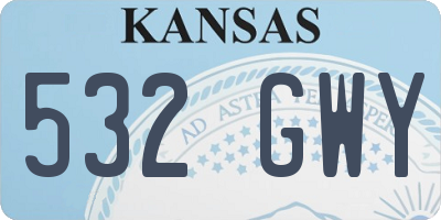 KS license plate 532GWY