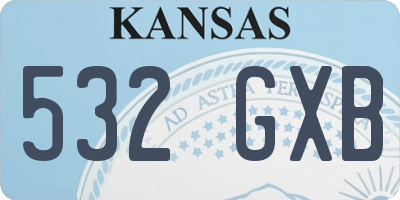 KS license plate 532GXB