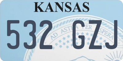 KS license plate 532GZJ