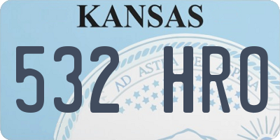 KS license plate 532HRO