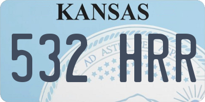 KS license plate 532HRR
