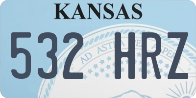 KS license plate 532HRZ