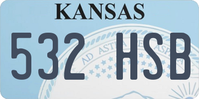 KS license plate 532HSB