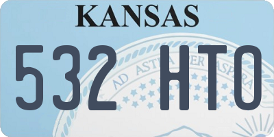 KS license plate 532HTO